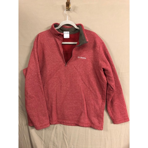 Columbia Other - Columbia‎ Quarter Zip Fleece Pullover Red Heather XL